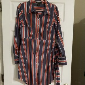 H&M Striped Button-Up Dress
